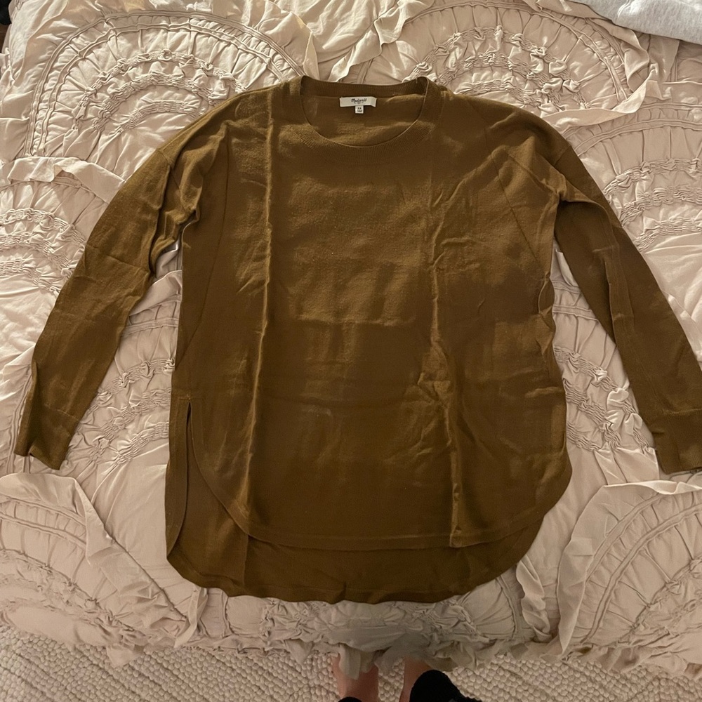 Madewell sweater, olive green